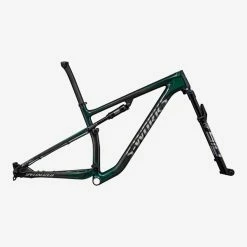 Cykelram Specialized Epic S-Works GLOSS GREEN TINT FADESOVER CARBON / CHROME